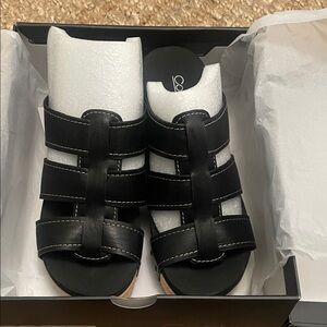 Corkys Black Slide Sandals